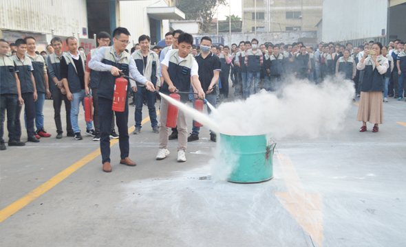 Jiemods launches "Treasure life, stay away from fire"fire emergency drill.
